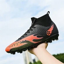 1 Pair 2023 New Style Autumn Sports Adult Soccer Shoes, Men's And Women's Falcon Anti-slip Breathable Training And Match Football Shoes