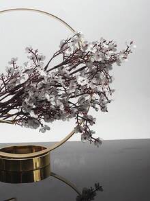 MEHELANY 1支迷你仿真满天星银色人造花束，逼真仿真婴儿呼吸花，适用于家居DIY婚礼花艺布置、厨房中心装饰、节日派对、圣诞节、情人节、万圣节装饰