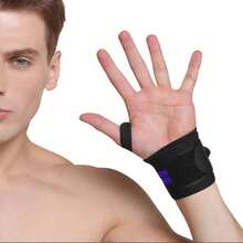 1 件可調節防滑腕帶,帶軟墊拇指支架 - 非常適合舉重和硬拉!男女通用腕帶、可調節腕帶、腕管關節炎腕部保護帶、舉重、運動量來找到、舉重、力量訓練、運動與健身 - 紅色 - 查看 6