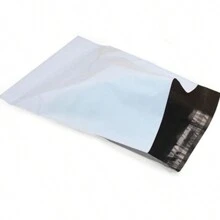 Bolsa de envío para paquetes de 38 cm x 52 cm, blanco premium, 100 piezas, sobre para envío de paquetes, sobre de polietileno con tira adhesiva, impermeable y a prueba de roturas para volver al colegio