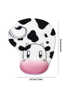Cute Cow Pattern Mouse Pad With Wrist Rest - Multicolor - View 2