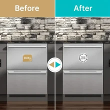 1 件洗碗機磁鐵清潔髒標牌,通用雙面清潔髒磁鐵適用於洗碗機、冰箱或洗衣機,強磁性無刮痕 - 黑色 - 查看 5