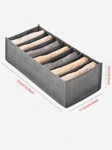 1pc Plain Clothes Storage Box For Home, Stuff Bag - Grey - View 2