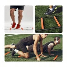 1 件可折疊敏捷梯,帶 8/10 橫檔,用於速度訓練 - 橘色 - 查看 6