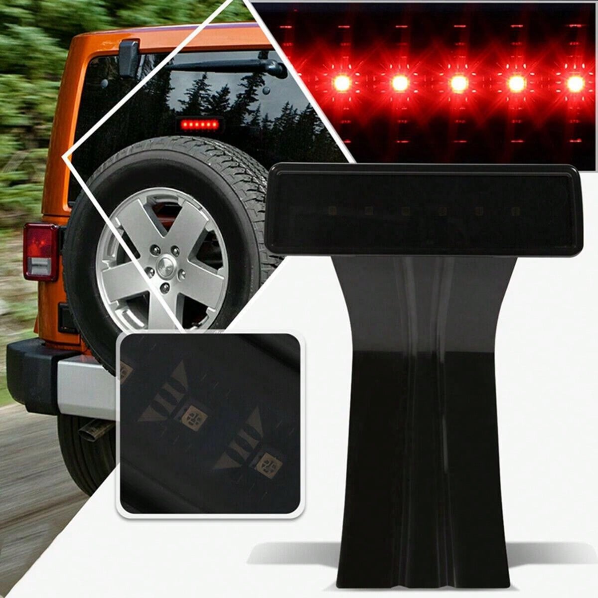 Terzo Stop LED Fumé Per Jeep Wrangler JK 2007-2018 – Luce Posteriore Ruota Di Scorta