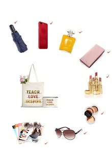 1入組teacher Love Inspire字母圖案印花肩托袋和化妝袋組合套裝,輕便可折疊的購物袋,時尚休閒大容量手提袋,肩背袋,適用於新生和大二的返校必備用品儲物,男女旅行化妝和洗漱用品儲存,是送給教師、家長和恩主的理想禮物。 - 米色 - 查看 6