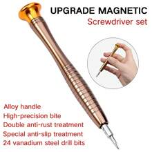 Mini Screwdriver Kit Magnetic 25 In 1 Precision Bits Torx Screw Driver Set Opening Repair Tools Kit For Mobile Phone Camera Watch PC, Tools For Men - Black - View 2