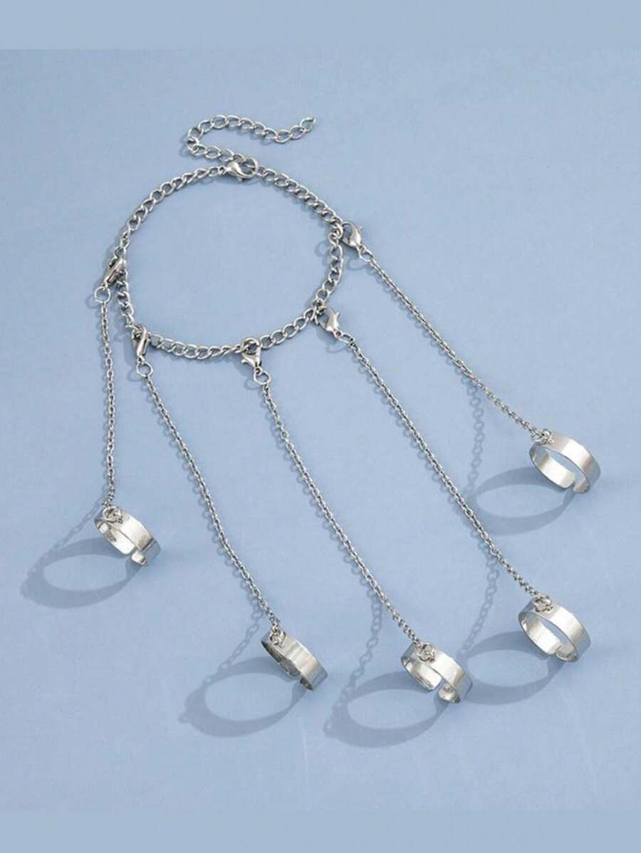 Adjustable Finger Harness Body Chain Ring Bracelet | SHEIN UK
