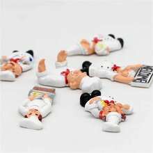 6pcs, Kitchen Chef Refrigerator Magnet, Cartoon Fridge Magnet, 3D Magnetic Stickers, Refrigerator Decoration, Cute Things, Kitchen Decoration Collection, Home Decor, Room Decor, Birthday Gift - White - View 6