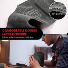 MANUEKLEAR 手掌護罩,帶有緩衝腕環的舉重腕帶,硬舉、舉重、重聳肩用皮革舉重腕帶,適合男士/女士