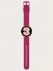 1 条 18 毫米/20 毫米/22 毫米勃艮第色通用扁平硅胶表带，适用于 / / / Garmin / Amazfit - 酒紅色 - 查看 5