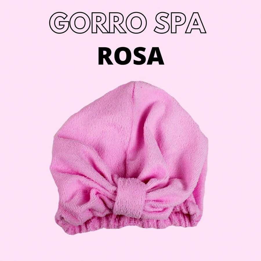 Toalla de microfibra, gorro turbante para el cabello de secado rápido, gorro de baño, toalla envolvente para secar el cabello - Rosa - Ver 1