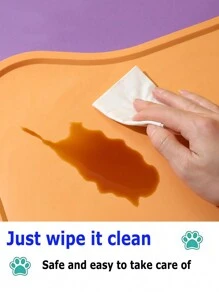 1個純色矽膠寵物進食墊,帶有防溢、防滑、防漏設計,適用於室內,適合貓狗使用,粉色 - 粉色 - 查看 3