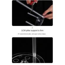 1 Pièce De Disques En Plexiglas Acrylique Transparent Extrudé Pour Cadres Photo, Supports De Disques À Gâteaux Ronds, Outils De Cuisson Artisanaux, Supports Multicouches, Supports D'espacement, Cadres À Dessert Avec Joint Pour Décoration De Pâtisserie De Cuisine