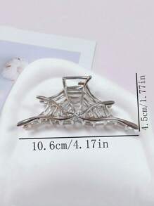 1 件女士银色蜘蛛网形合金发夹发饰，哥特式街头万圣节 - 銀色 - 查看 3