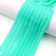 每串320-330顆6mm果凍色扁圓形聚合物黏土珠子,搭配熔岩風格,鬆散的間隔珠子,適用於手工diy珠寶製作用品 - 混合 - 查看 15