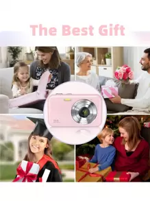 Digital Camera, FHD 1080P Camera 44MP Point And Shoot Digital Cameras Compact Small Camera For Beginners(Pink) - Pink - View 8