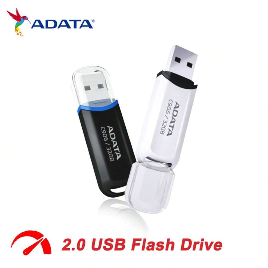 1pc Adata C906 Usb Flash Drive, Water-resistant Mini Usb Stick, Usb 2.0 Memory Stick For Pc Tablets Laptop, 16gb/32gb/64gb