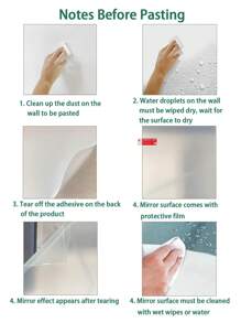 10pcs Hexagon Mirror Surface Wall Sticker - Gold - View 6