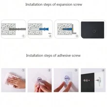 1pc Wall Mounted Key Holder, Black Key Rack For Wall Decor, Metal Key Hooks For Hallway, Entryway, Office, Small Key Hanger For Wall - Black - View 5