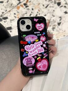 1 件卡通设计减震手机壳，适用于 - 彩色 - 查看 1