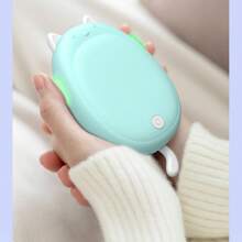 Thiết bị sưởi ấm tay cầm tay mini USB hình mèo hoạt hình dễ thương mới - màu xanh lá - Xem 4