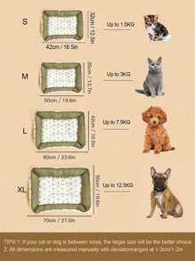 1 PC Xương Rồng In Thùng Thú Cưng Thảm Cho Chó Và Mèo Ngủ - Nhiều màu - Xem 2