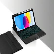 西班牙背光軌跡板鍵盤保護套兼容 Ipad 第 10 代 10.9 英寸 2022 A2696 A2757 A2777 平板電腦 Magic 智能觸摸板鍵盤 - 西班牙語佈局 - 查看 6