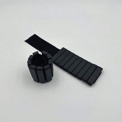 1pc Black Silicone + Metal Design Weighted Wristband For Men & Women, Great For Sports, Fitness, Running And Yoga, Available In 0.5lb 1lb 1.8lb 2lb For Balancing And Strength Training, Can Be Used With Leg Weights For Outdoor Gravity Training