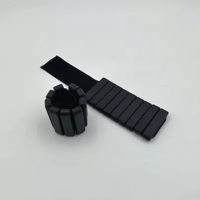 1pc Black Silicone + Metal Design Weighted Wristband For Men & Women, Great For Sports, Fitness, Running And Yoga, Available In 0.5lb 1lb 1.8lb 2lb For Balancing And Strength Training, Can Be Used With Leg Weights For Outdoor Gravity Training