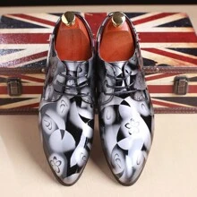 英倫亮光 Pu 皮鞋,時尚青年尖頭潮流鞋,經典正裝男鞋