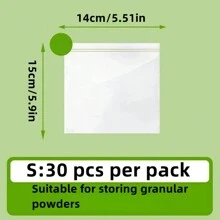 20入組中號雙拉鍊密封食品收納袋,適用於保持廚房各式食品新鮮密封,戶外旅行收納,居家整理