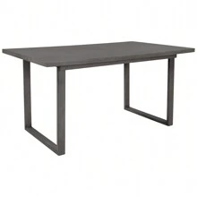 Nestfair Gray 6-Piece Wood Dining Table Set with 4 Chairs and Bench