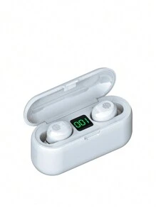 Led彩色屏幕顯示,觸控控制,運動無線跑步耳機 - 白色 - 查看 2