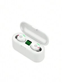 Led彩色屏幕顯示,觸控控制,運動無線跑步耳機 - 白色 - 查看 3