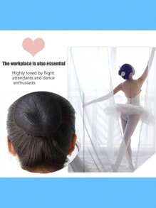 Mới Đã nâng cấp Đàn hồi Tóc Lưới Đối với phụ nữ , Nhảy , Bun Che phủ , Máy tạo búi tóc , Hoàn hảo Đối với Chuyến bay , Trẻ em & - màu đen - Xem 7