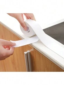 1 卷,3.8 厘米 * 320 厘米廚房和浴室防水防黴膠帶,pvc 自粘廁所填充密封條,非常適合密封水槽、爐灶、廁所、角落和裂縫 - 白色 - 查看 6