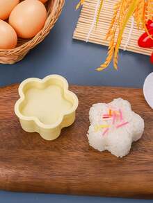 可愛的梅花造型模具,非常適合diy早餐、午餐和小吃,替回到學校的廚房用品及學用品 - 有趣且簡單的午餐盒必要品,壽司模具,卡通米飯和蔬菜卷模具,兒童飯盒模具可diy海苔壽司餅乾模具 - 黃色 - 查看 1