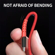 Micro USB充電線，6.6英尺超長PS4控制器充電線，耐用的安卓充電線，兼容三星Galaxy S7 Edge S6，Note 5，Note 4，Moto G5，安卓手機，Kindle Fire，尼龍編織網+PVC - 紅色 - 查看 7