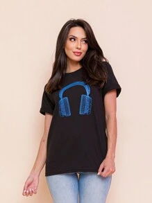 Women T-Shirts - màu đen - Xem 1