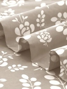 4-Piece Floral Bed Sheet Lux Decor High GSM Brushed Microfiber Bedding Set – Soft & Cozy Feel – Fits Up To 16 Inches Deep Pocket – Complete Bedding With Sheets & Pillowcases – Back To School, Home Decor, Breathable Sheets, Graduation Gifts – Soft Bed Linens, Comfortable Bedding Set, Luxury Bedroom Decor, Valentine's Day Bedroom, Spring Bedding Refresh, Guest Room Essentials, Dorm Room Bedding, Premium Bed Linens, Easy Care Sheets, Hypoallergenic Fabric, Year-Round Comfort, Master Bedroom Update, Matching Bedding Set, Hotel Quality Linens - 灰褐色 - 查看 5