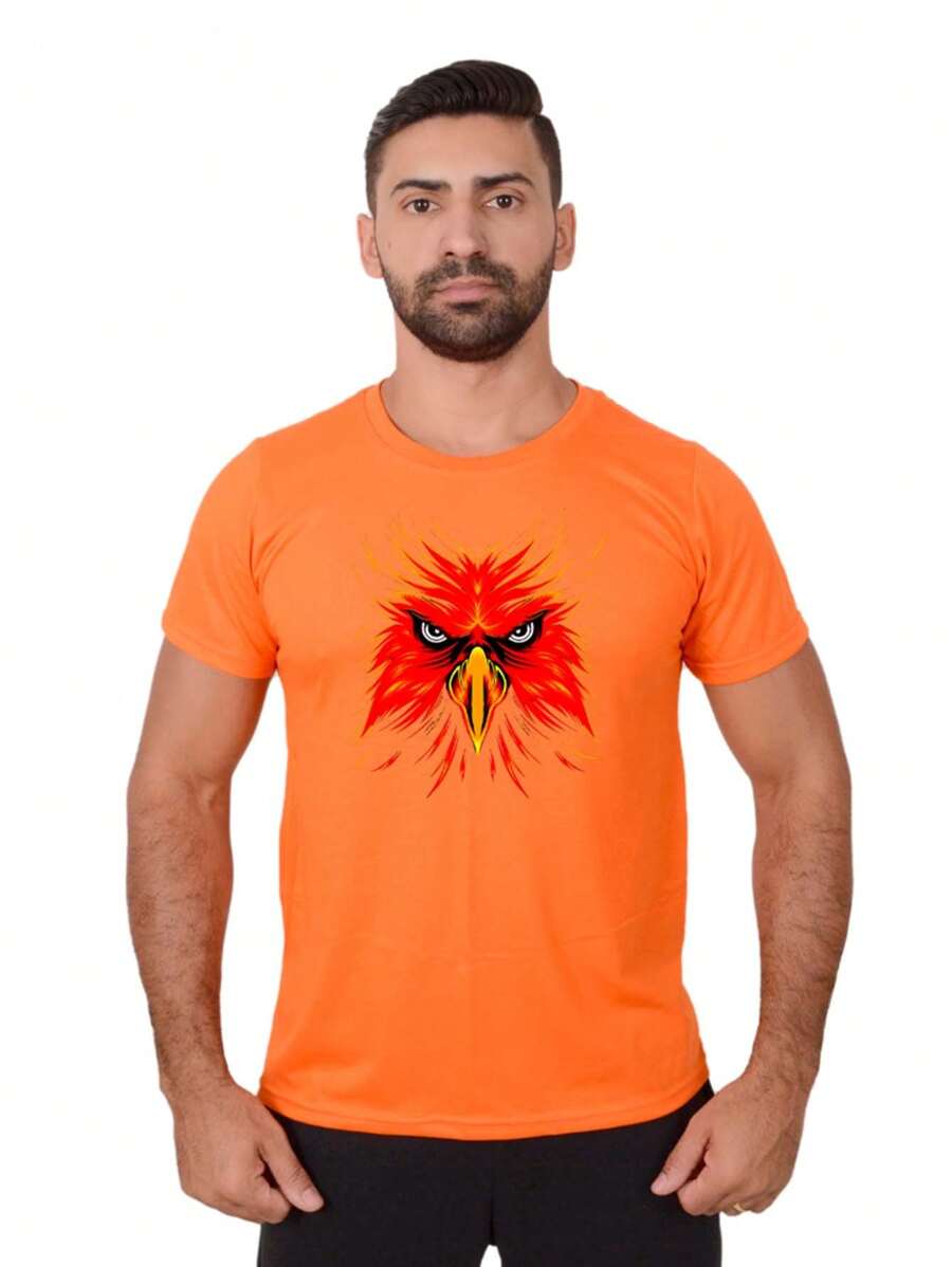 Men T-Shirts - 橘色 - 查看 1