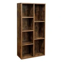 VASAGLE Bücherregal, Regal, Standregal, Büroregal, mit 7 Fächern, offen, für Wohnzimmer, Arbeitszimmer, Büro, als Raumteiler, 24 x 50 x 106 cm