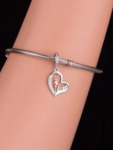 1個925純銀芭蕾舞蹈女孩diy吊墜珠為了紀念舞台夢想,是女孩的理想禮物