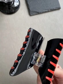 OUSEON 万圣节发夹、万圣节发卡、搞笑大面具万圣节马尾辫爪夹发饰女士骷髅头骨架秋冬度假装女士