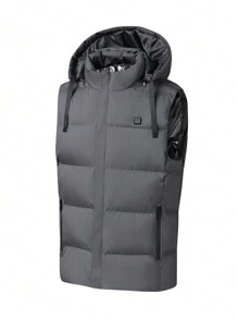 1pc Men's Outdoor Self-heating Vest - Grey - View 1