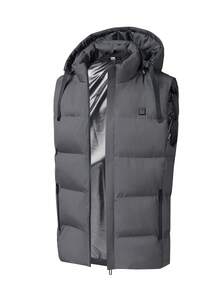 1pc Men's Outdoor Self-heating Vest - Grey - View 2