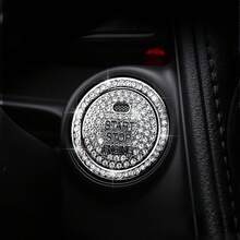 2入組汽車創意水鑽啟動停止按鈕裝飾環，鑰匙點火按鈕環，汽車內裝配件 - 彩色 - 查看 2