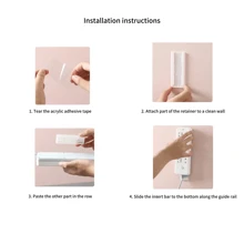 Socket Fixator Non-drilling Plug Board, Router, Socket And Plug Receiving Wall Hanging Shelf - White - View 3