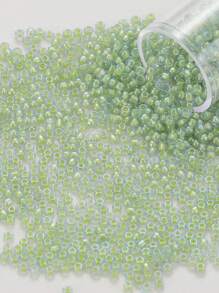 1400 顆 2 毫米雙色北極光玻璃珠適用於 Diy 手鍊、項鍊和珠寶製作 - 綠色 - 查看 11